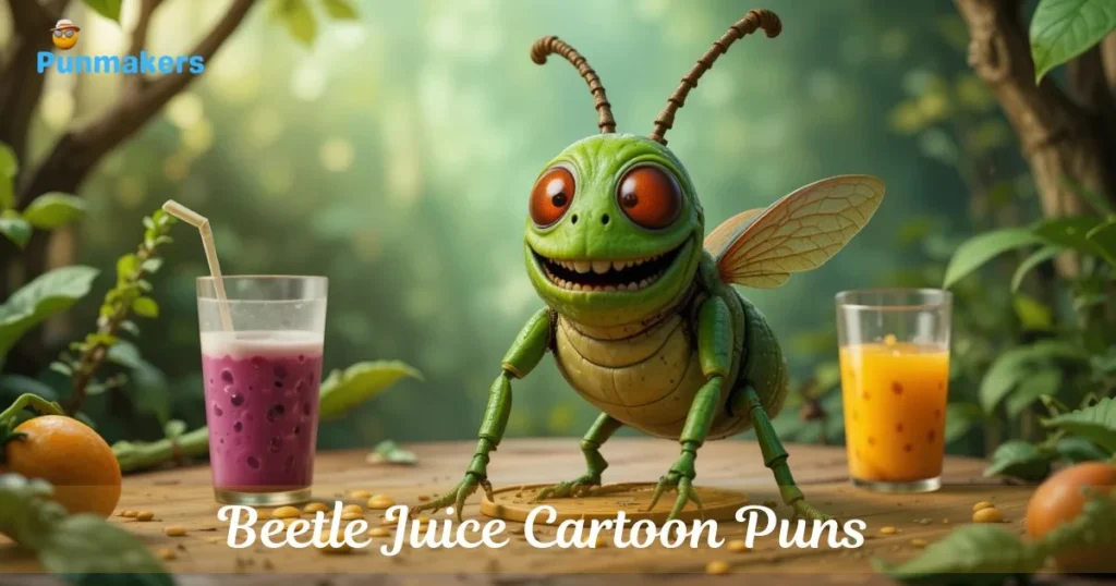 Beetle Juice Cartoon Puns