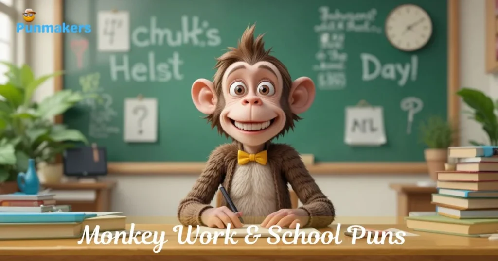 Monkey Work And School Puns