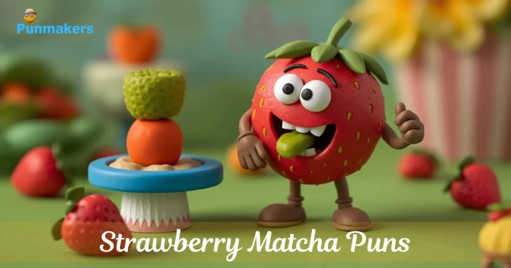Strawberry Matcha Puns