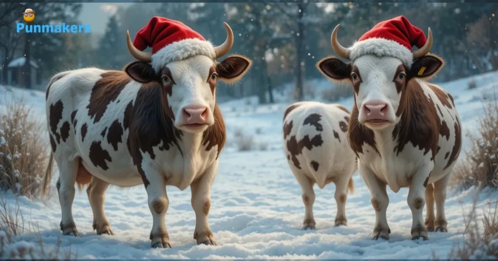 Christmas Cow Puns