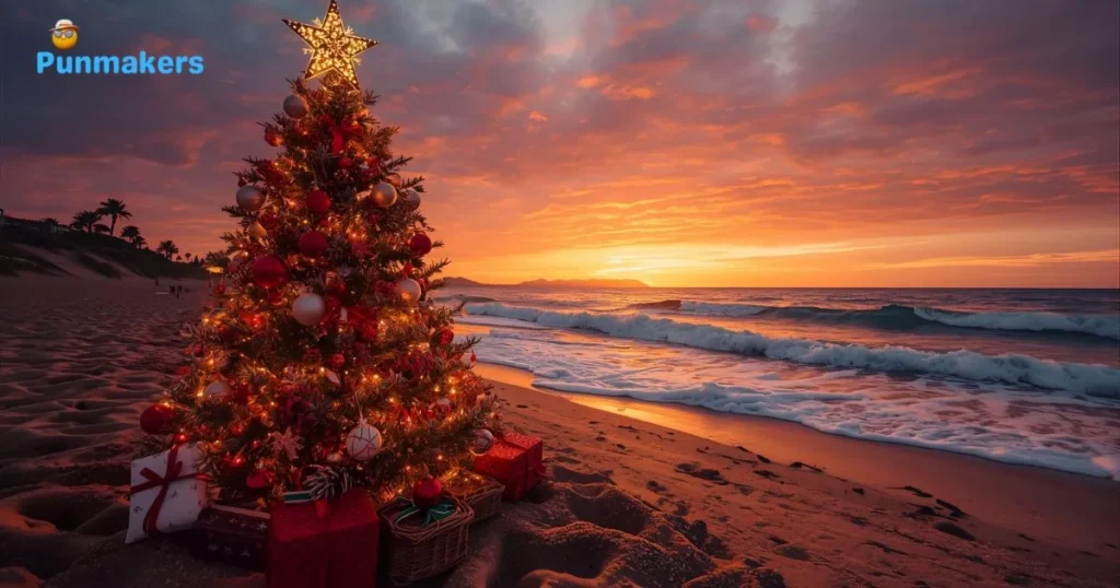Christmas Beach Puns Captions