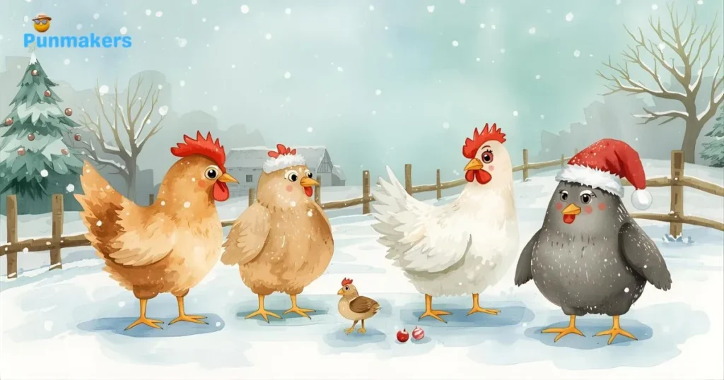 Cute Christmas Chicken Puns