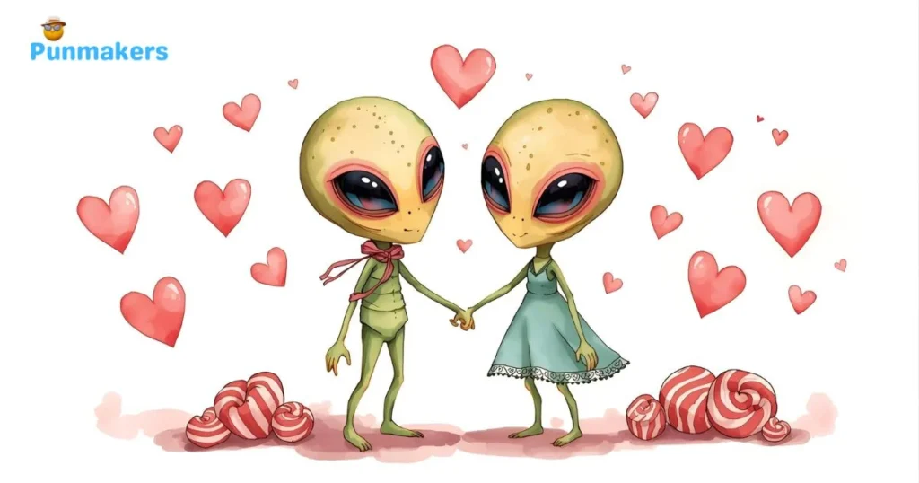 Valentine Alien Puns Love